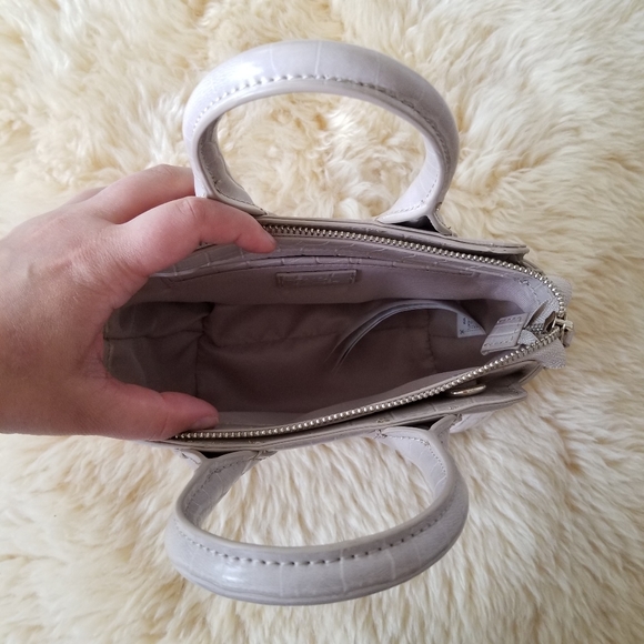 NWOT Zara Animal Print Mini City Bag Grey - Picture 7 of 13